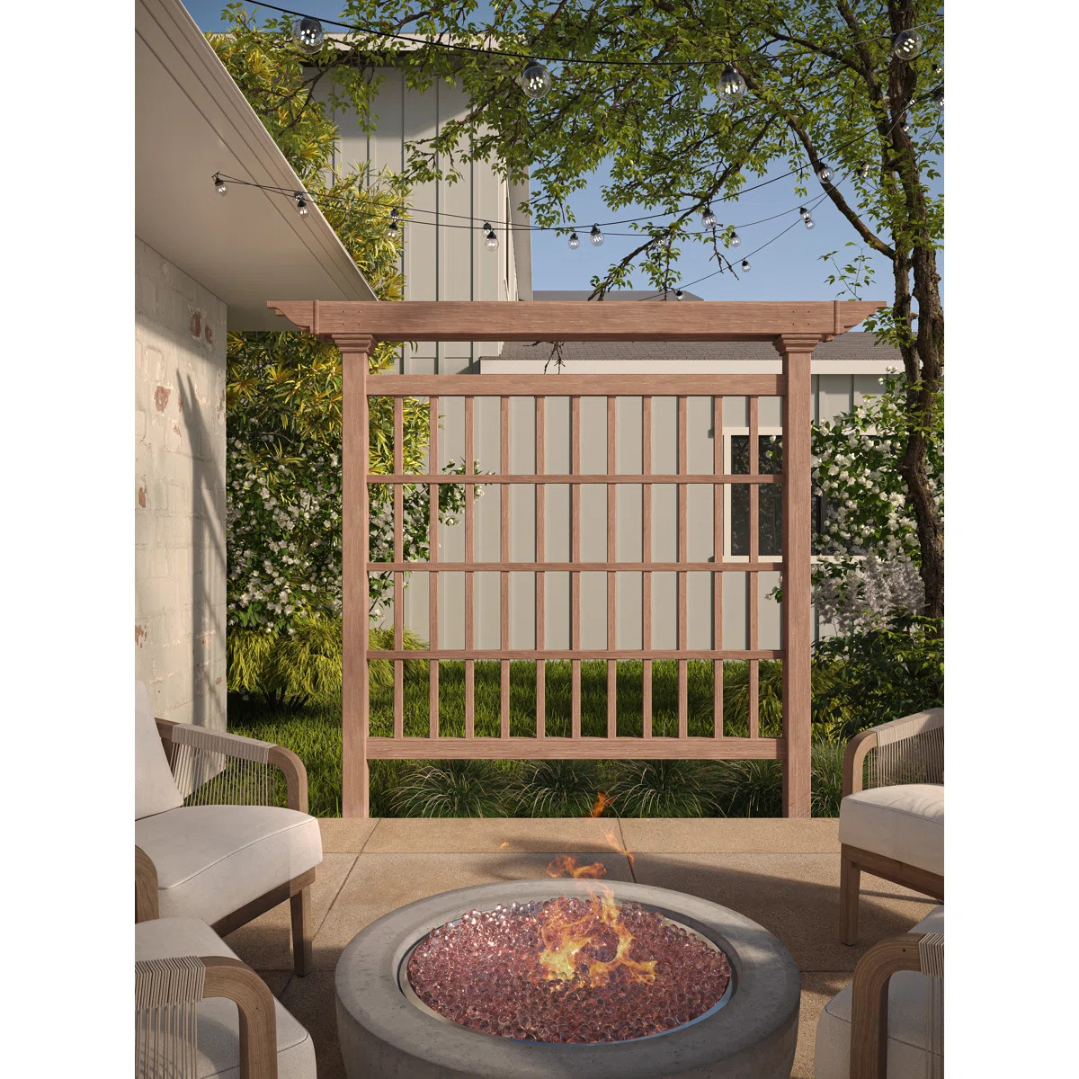 90'' H x 80'' W Vinyl Lattice Panel Trellis | Wayfair North America