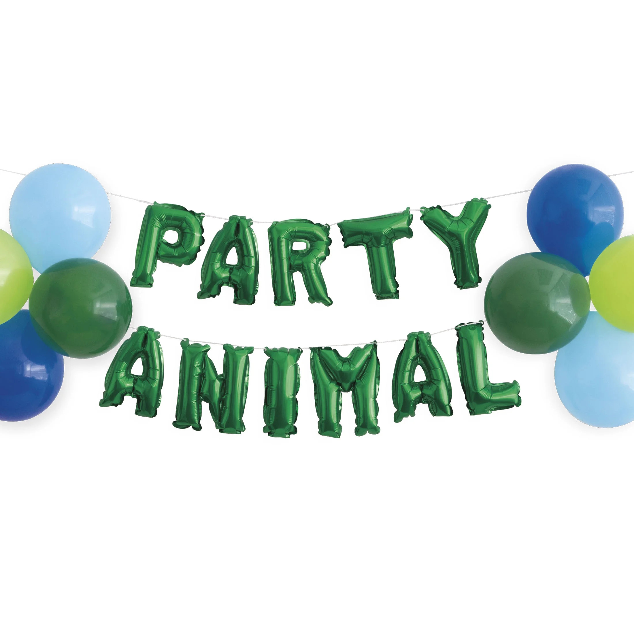 Way to Celebrate! Mini Foil "Party Animal" Letter Balloon Banner Kit | Walmart (US)