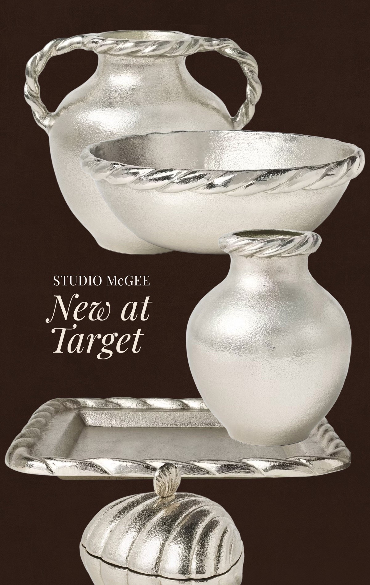 Just released! Braided edge silver decor from Studio McGee’s spring 2026 collection.

#LTKHome