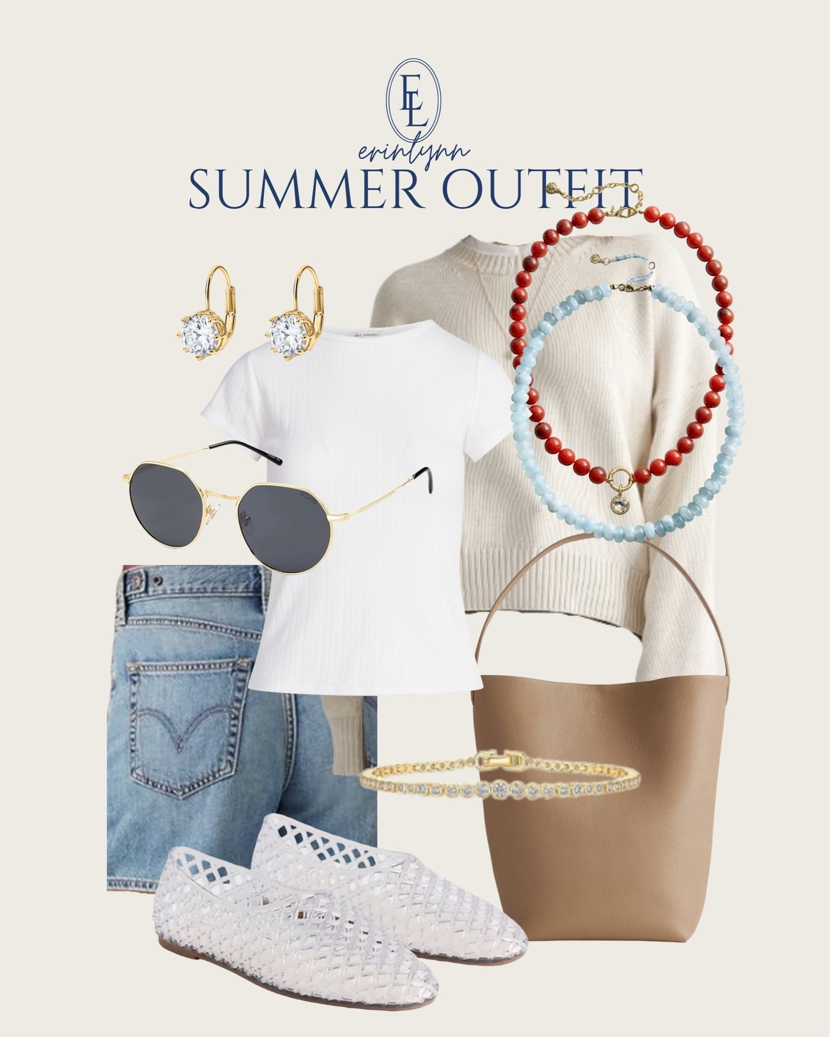 The outfit formula I keep coming back to all summer: Levi’s shorts, a white tee, jelly flats, and the mom bag that somehow holds everything.

Finished with a lightweight sweater for chilly restaurants, school drop-off mornings, and beach evenings.

90s mom style, Americana outfit, Levi’s shorts, jelly flats, everyday tote bag, summer mom outfit, coastal casual style, classic summer wardrobe

#LTKootd #LTKmomlife