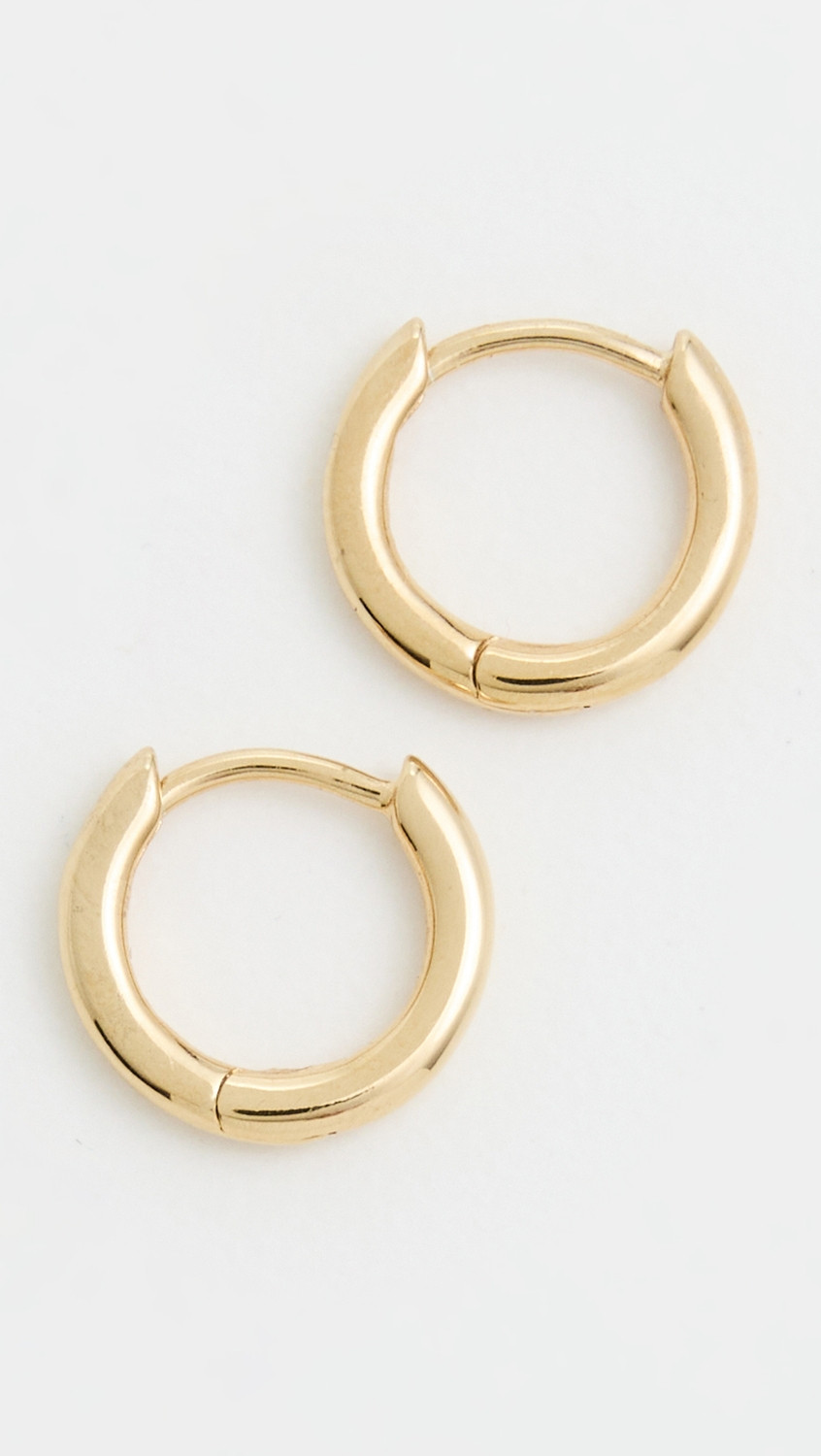 Madewell Demi Skinny Huggie Hoops 14K Gold One Size | Shopbop