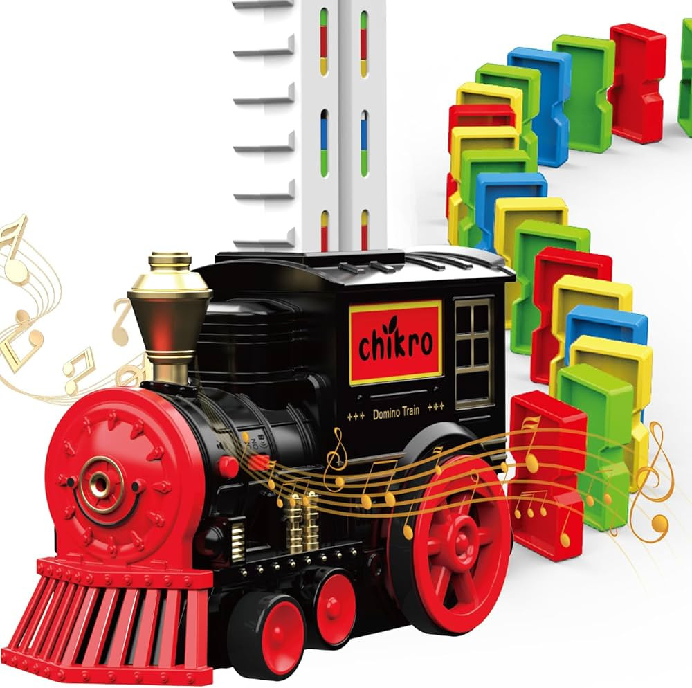 Christmas Dominos Train Toys for Kids 3-5 - 120PCS Dominos Stem Montessori Toy 3 4 5 6 7 8 Year O... | Amazon (US)