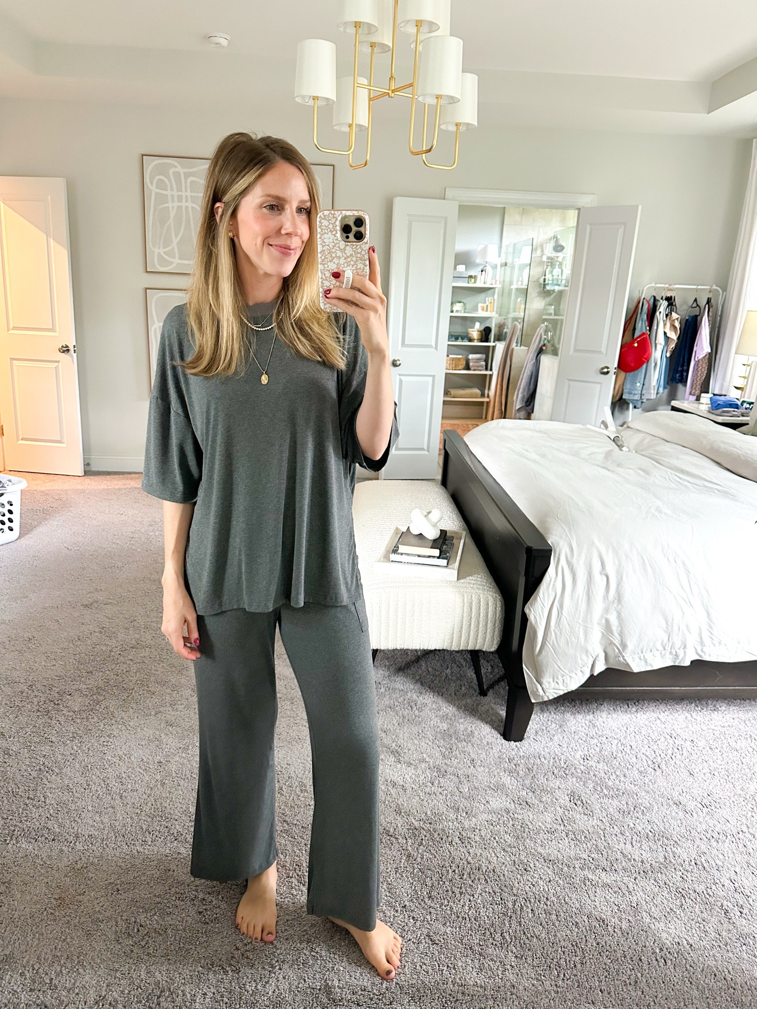 Wearing a small in the set - washes and dries well! 