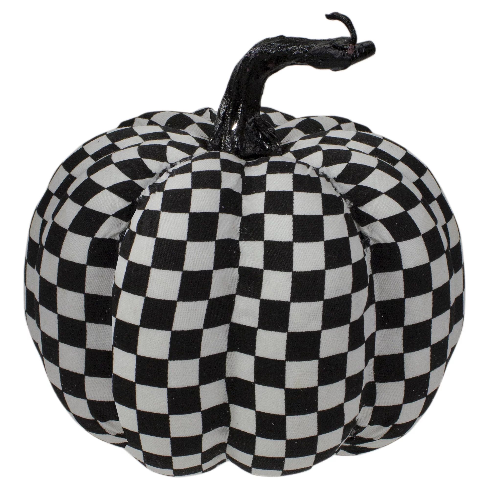6.5" White and Black Plaid Fall Harvest Tabletop Pumpkin - Walmart.com | Walmart (US)