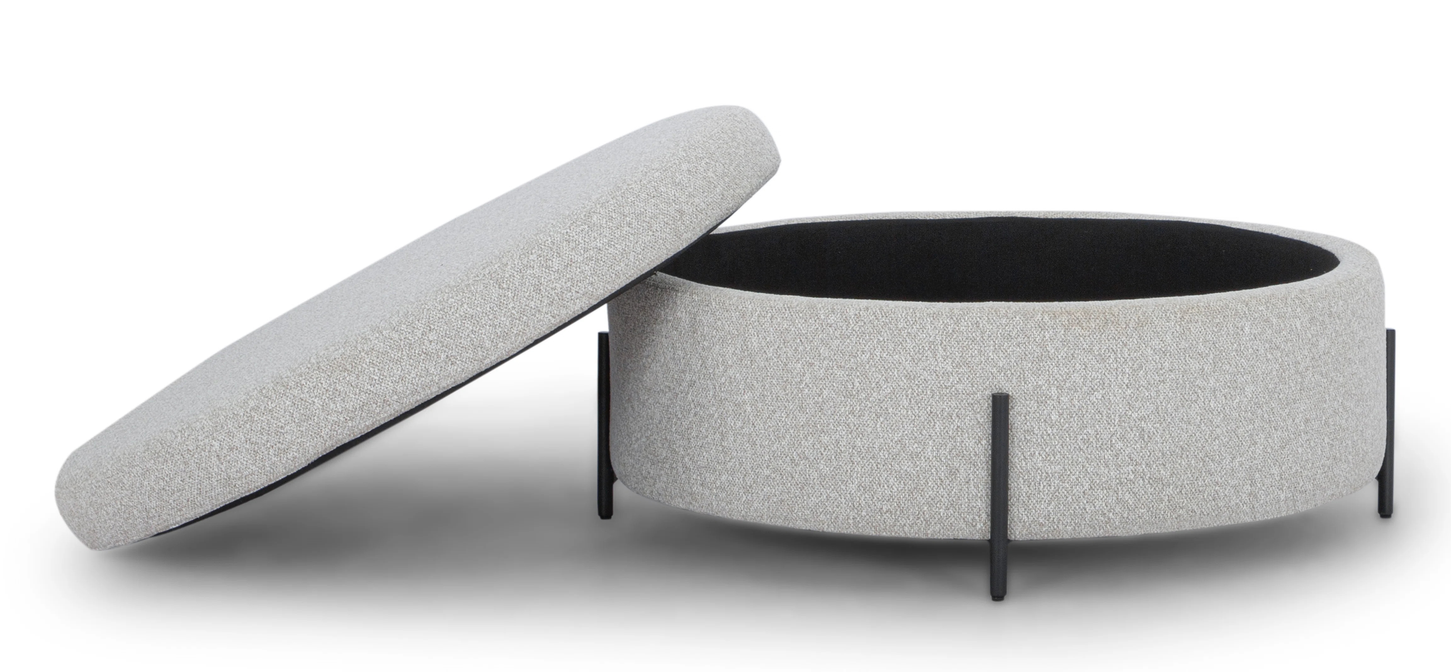Cori 39" Wide Round Storage Ottoman | Wayfair North America