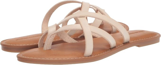 Amazon Essentials Women's Strappy Slide Flat Sandals, Slip On | Amazon (US)