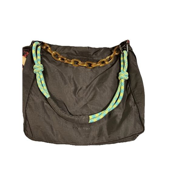 ROTUNDA Black Women's Shoulder Bag Chain & Rope Accents Magnetic Closure | Poshmark