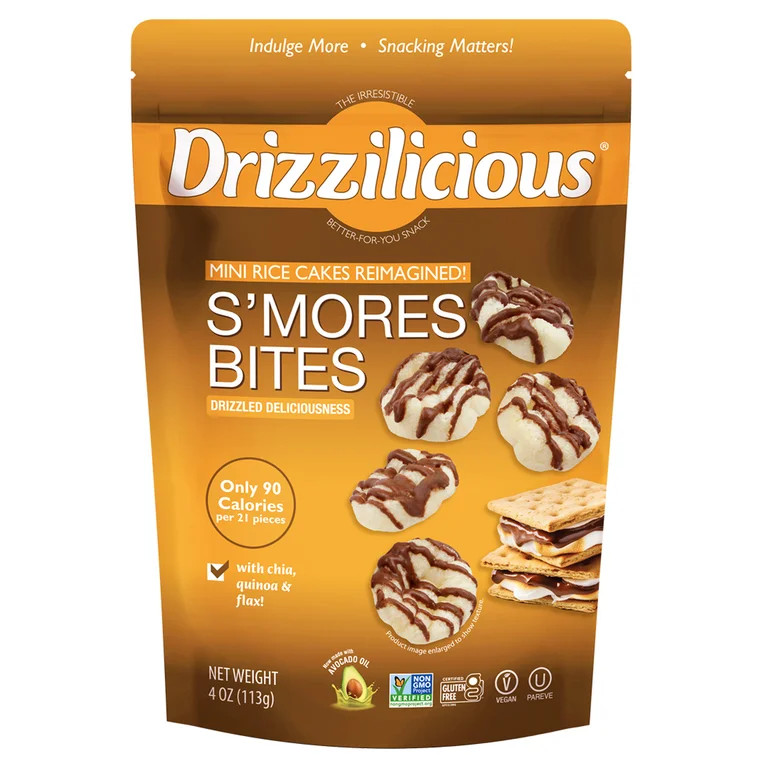 Drizzilicious S'mores Mini Rice Cake Bites, 4 oz | Walmart (US)