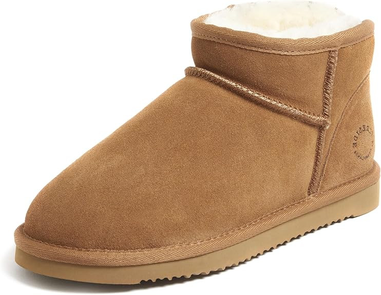Fireside by Dearfoams Women's Riverland Shearling Fur Lined Mini Ankle Boot with Platform Slipper | Amazon (US)