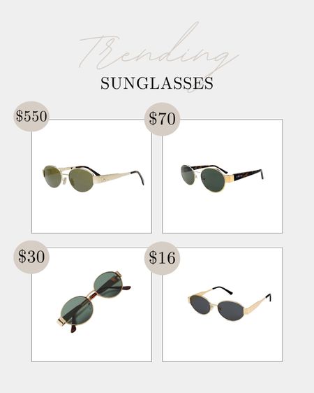 Sunglasses, Celine oval sunglasses at various price points! 😎☀️

#LTKFindsUnder50 #LTKGiftGuide #LTKFindsUnder100