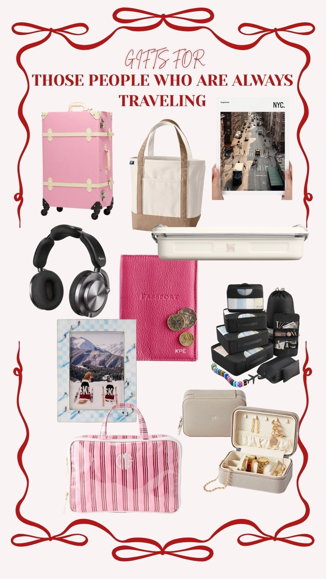 Mark & Graham, MILK Books, Steamline Luggage, MacKenzie-Childs, Stanley, Dyson, Amazon, holiday gift guide, gifts for the traveler, traveling essentials, gifts under $100, travel must-have, frequent traveler