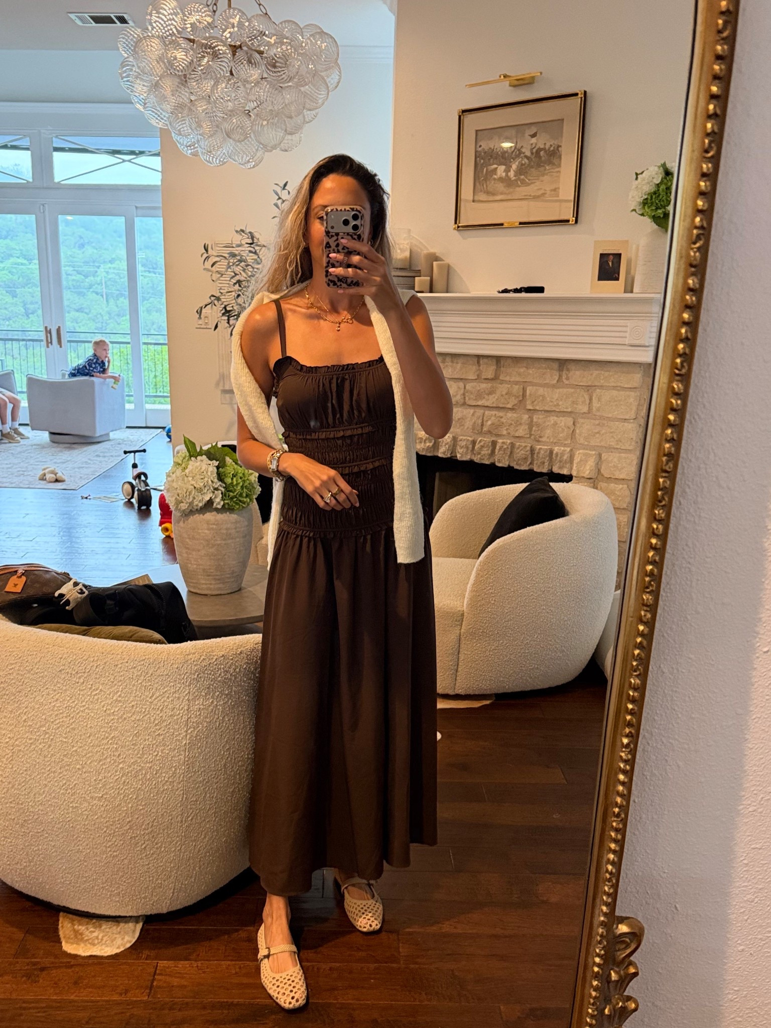 Spring maxi for $32! Wearing a small 

Look for less, designer dupe, amazon find, spring dress, brown dress, smocked dress, midi dress, maxi dress 

#LTKSaleAlert #LTKootd #LTKmomlife