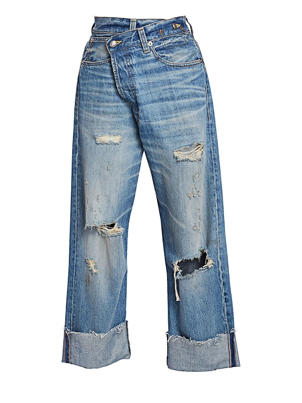 Distressed Crossover Jeans | Saks Fifth Avenue