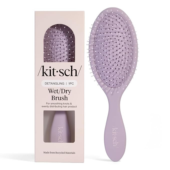 Kitsch Recycled Plastic Wet/Dry Hair Brush, Detangling Tool for Curly or Straight Styles, Brush f... | Amazon (US)