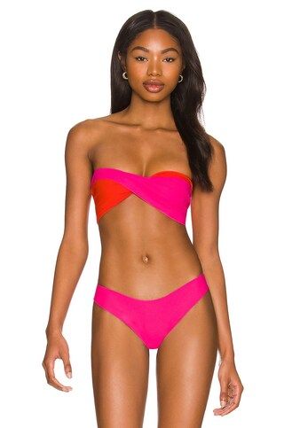 Tropic of C Metamorphosis Bikini Top in Dahlia & Red from Revolve.com | Revolve Clothing (Global)