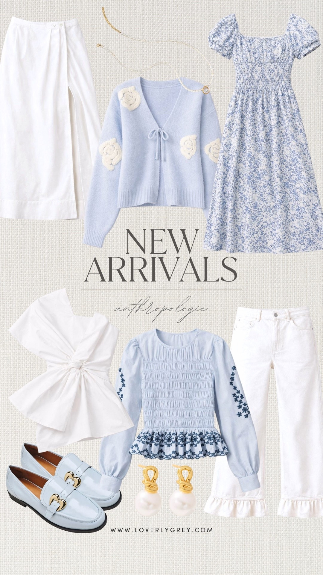 How cute are these Anthropologie new arrivals?! Perfect for transitioning into spring! 

Loverly Grey, Anthropologie, new arrivals, white maxi skirt, blue cardigan, floral dress, maxi dress, statement top, white jeans, white denim 

#LTKootd #LTKSeasonal