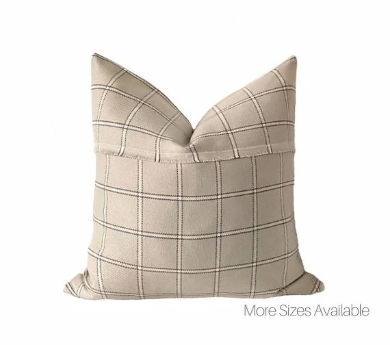 MORENA  Fringe Stripe Pillow Cover  Modern Farmhouse  Boho - Etsy | Etsy (US)