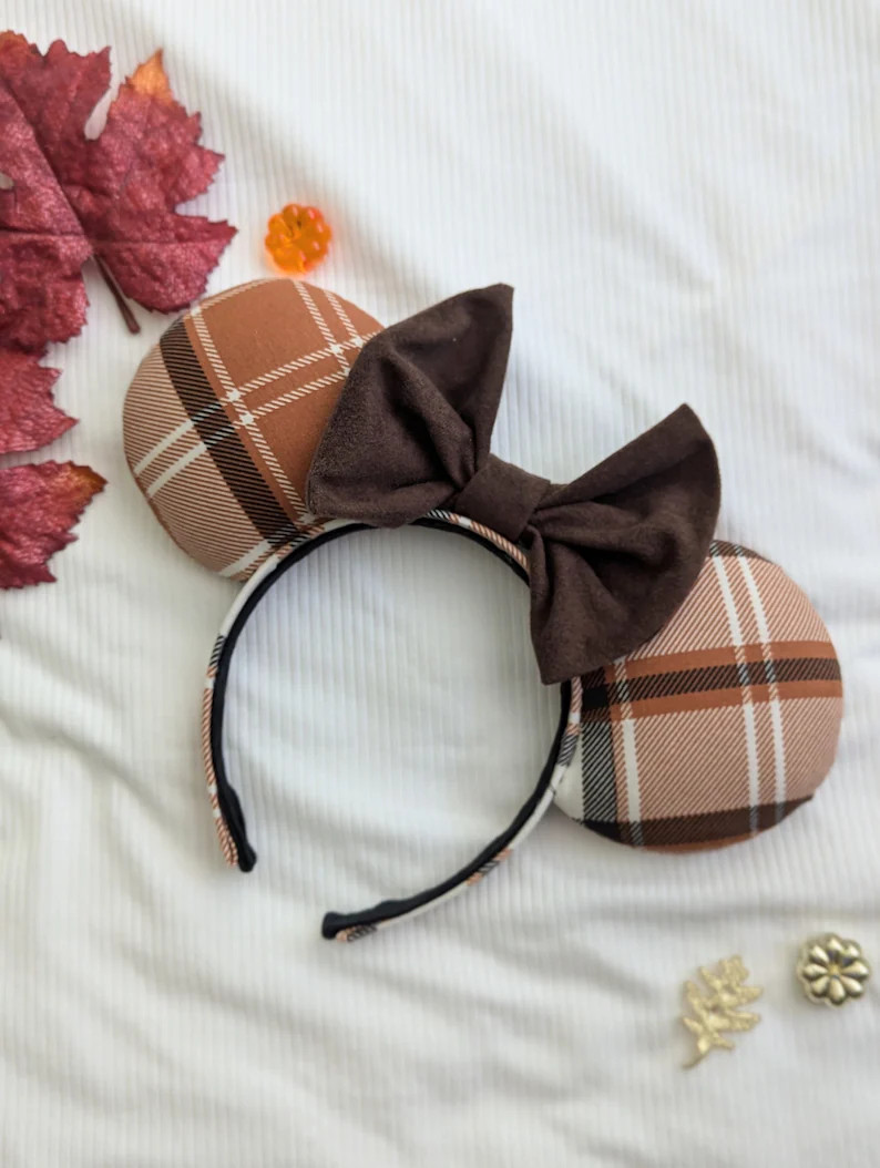 Autumn Plaid Mouse Ears | Etsy (Global)