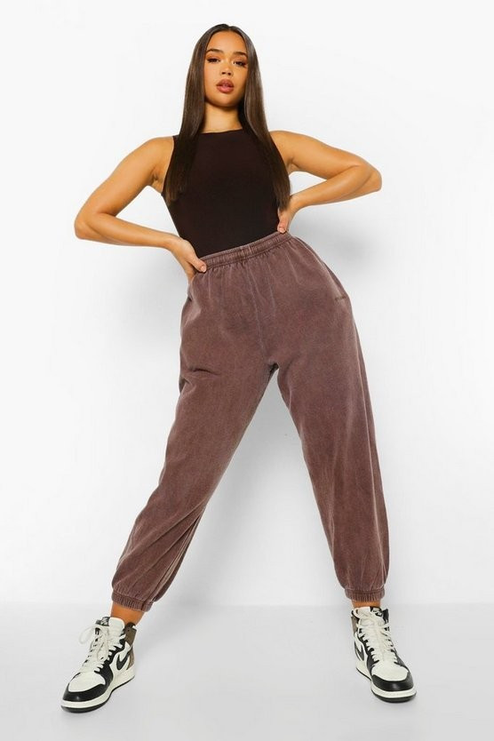 Ofcl Studio Overdyed Marl Joggers | Boohoo.com (US & CA)