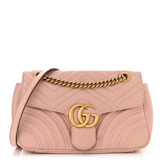 Calfskin Matelasse Small GG Marmont Shoulder Bag Perfect Pink | FASHIONPHILE (US)