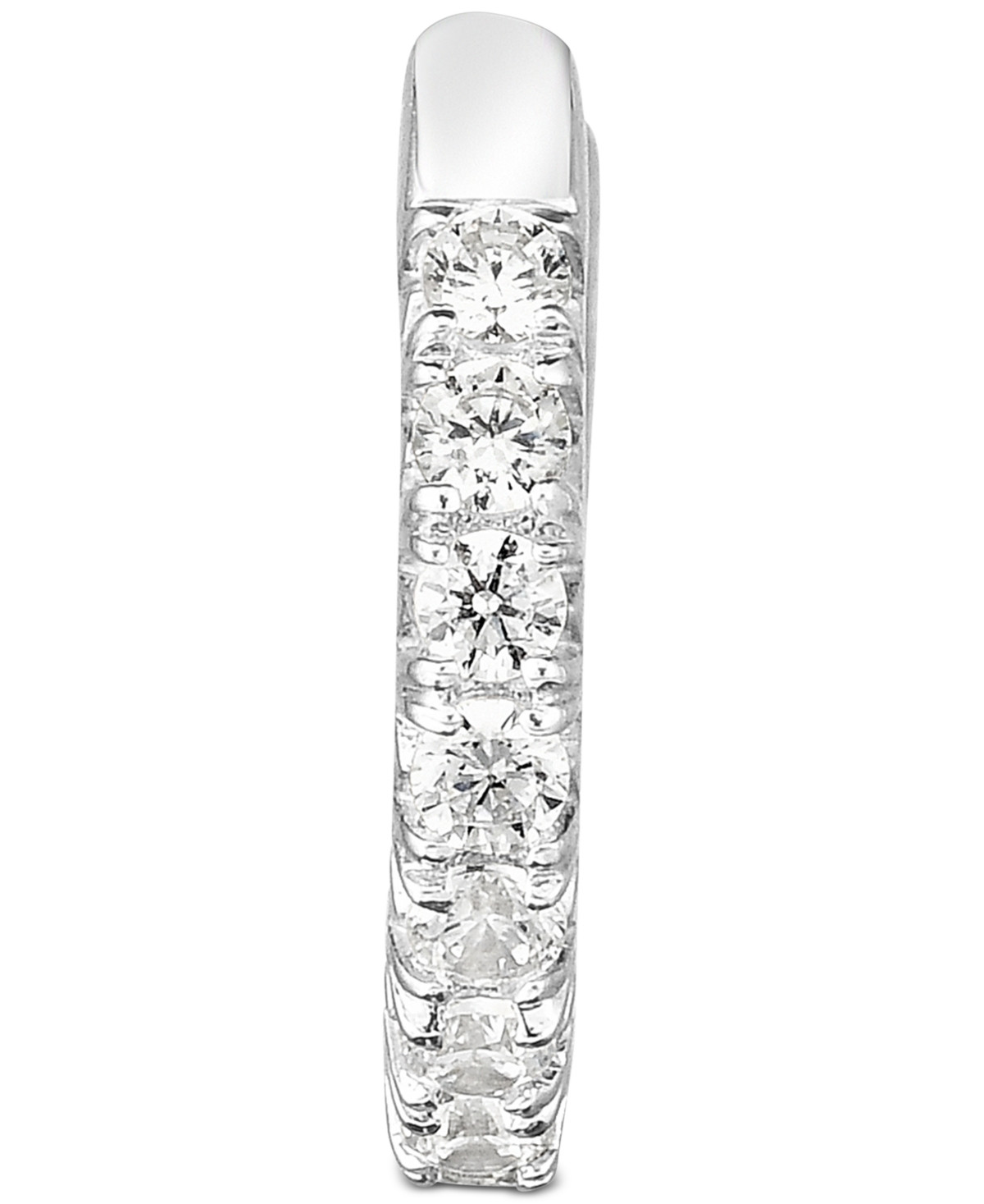 Diamond Single Cuff Earring (1/5 ct. t.w.) in 14k White Gold | Macys (US)