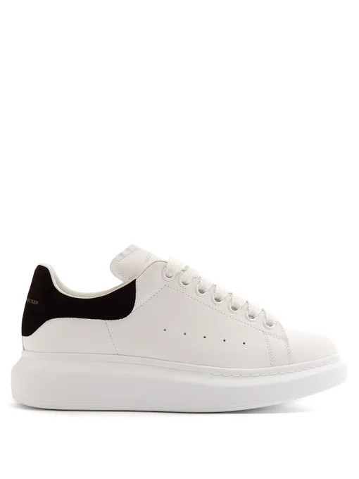 Raised-sole low-top leather trainers | Alexander McQueen | Matches (US)