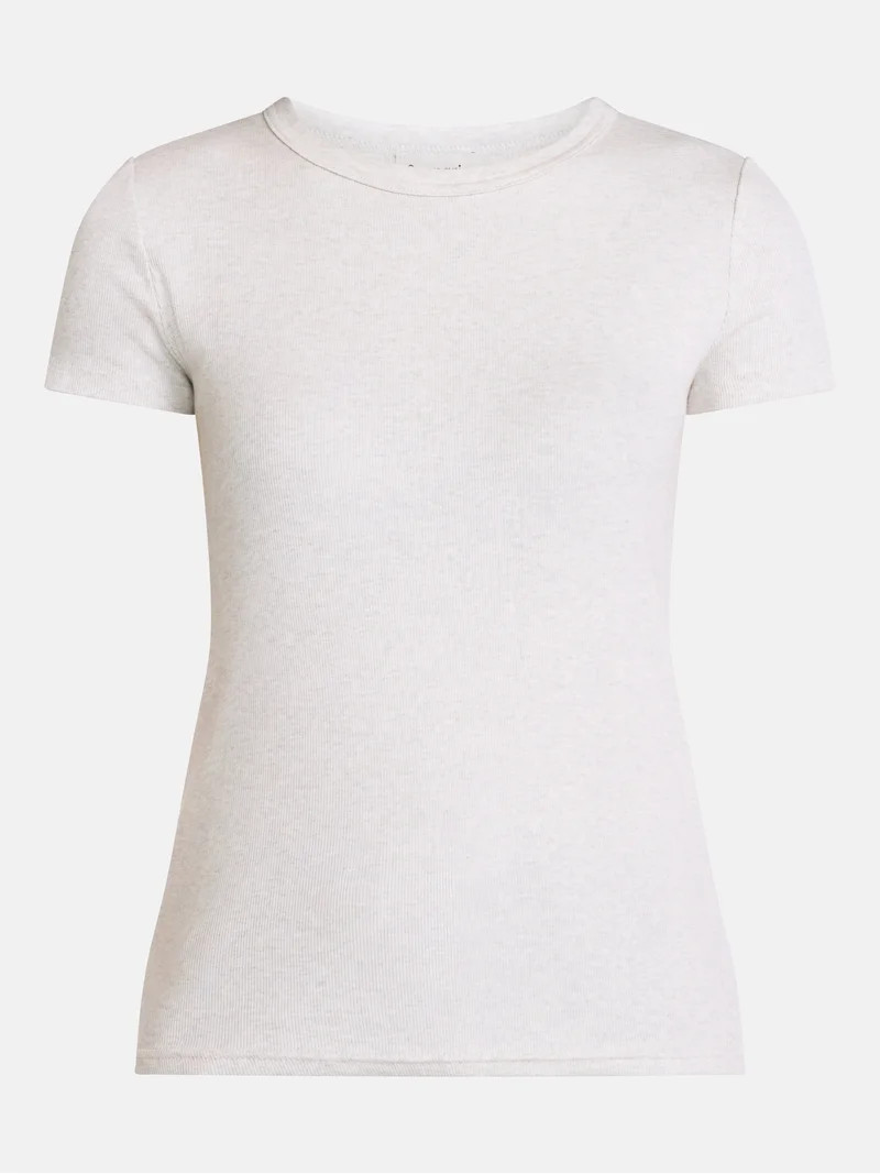 Scenario Women's Rib Tee with Short Sleeves, Sizes XS-XXXL | Walmart (US)