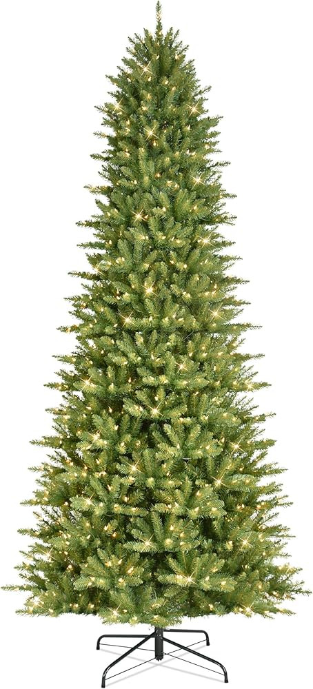 Puleo International 12 Foot Pre-Lit Slim Fraser Fir Artificial Christmas Tree with 1,200 UL Liste... | Amazon (US)