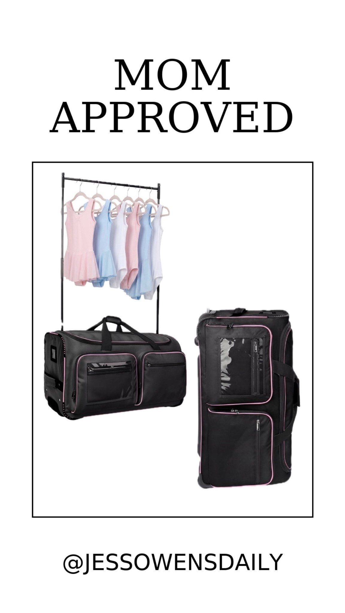 Giant duffel bag with Garmin rack. Perfect for dance moms and anyone in the fashion or beauty industry! 

#LTKKids #LTKBeauty #LTKgrwm