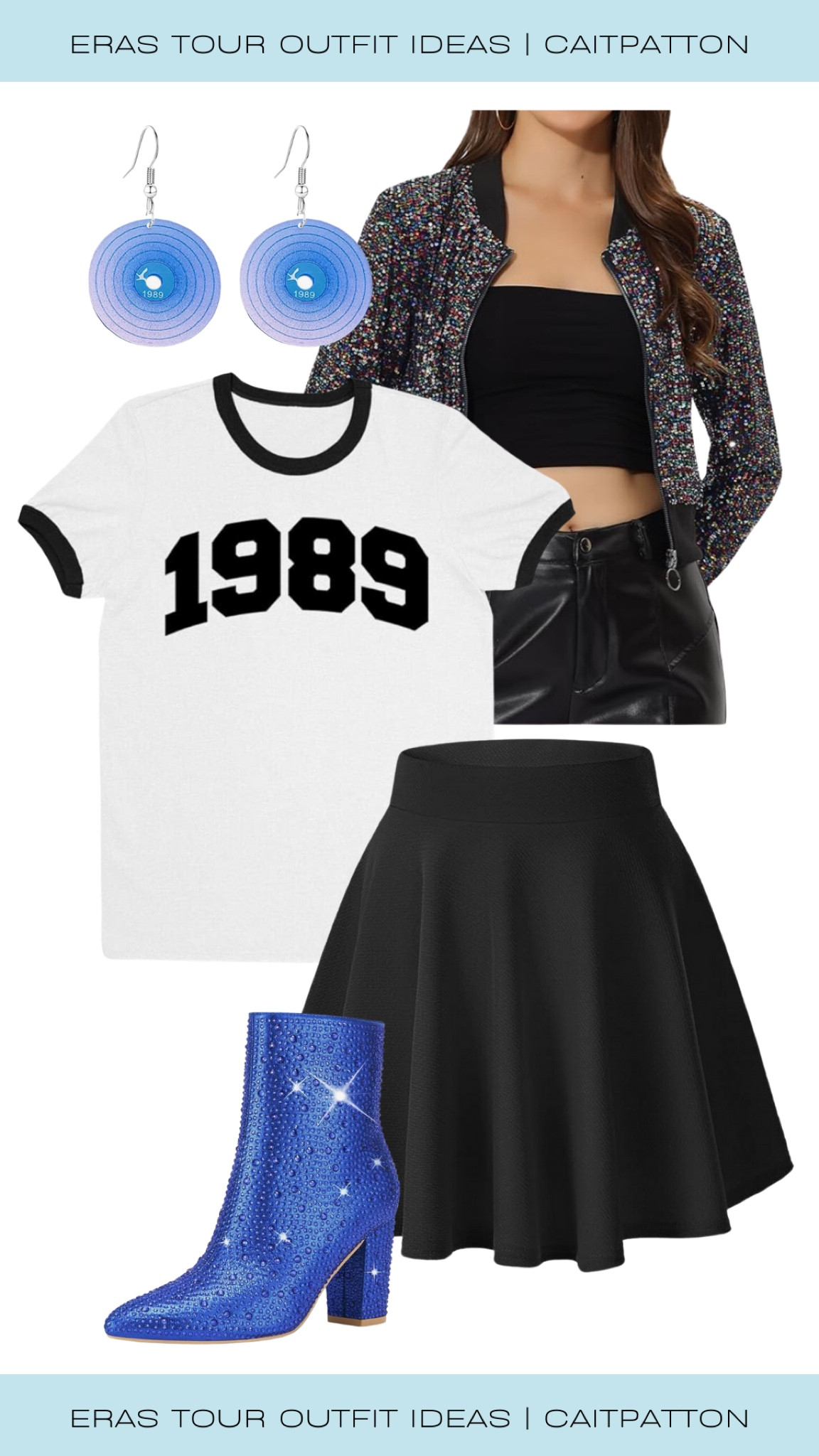Iconic OG 1989 world tour inspired outfit idea for the eras tour! 1989 tee, 1989 earrings, bomber jacket, glitter bomber jacket, skater skirt, rhinestone boots, glitter boots, 1989 outfit ideas, eras tour outfit ideas, 1989 eras outfit ideas, 1989 eras tour outfit ideas, 1989 outfits, 1989 eras outfits, 1989 era, 1989 eras tour, Taylor swift outfit, Taylor swift 1989 outfit, 1989 outfit, amazon 1989 outfit, eras tour outfit ideas, eras tour outfits, Taylor swift eras tour, Taylor swift eras tour outfit, Taylor swift eras tour outfits, Taylor swift eras tour outfit idea 

#LTKShoeCrush #LTKFindsUnder100 #LTKFindsUnder50