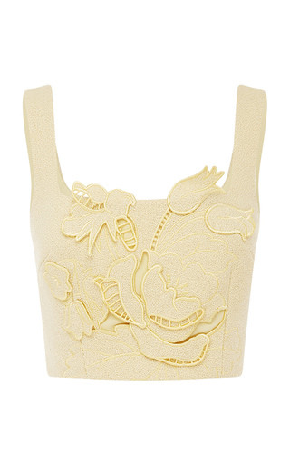 Vivian Applique Tweed Crop Top | Moda Operandi (Global)