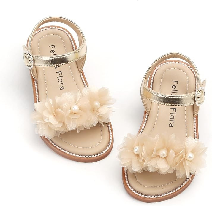 Felix & Flora Toddler Girl Sandals - Little Girl Easter Summer Dress Shoes Lightweight Open Toe B... | Amazon (US)