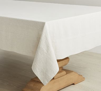 Mason Oversized Linen Tablecloth | Pottery Barn (US)