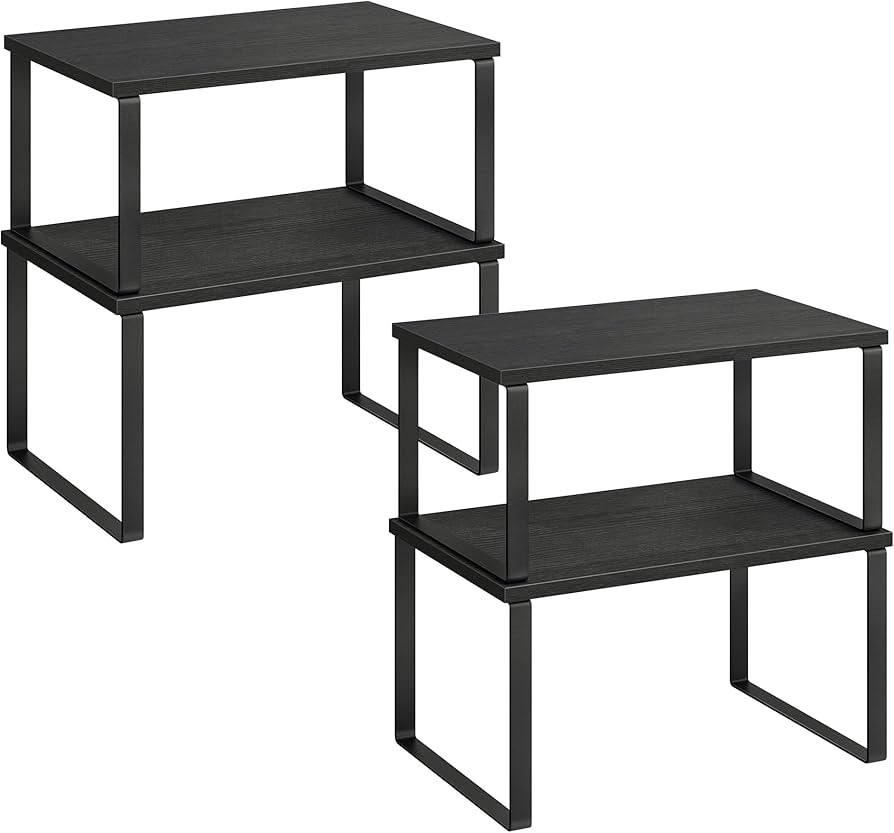 SONGMICS Cabinet Organizer Shelf, Set of 4 Kitchen Counter Shelves, Kitchen Storage, Spice Rack, ... | Amazon (US)