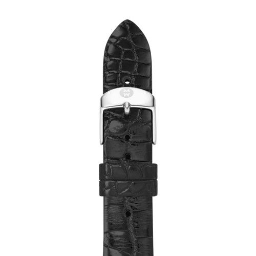 Michele 18Mm Black Alligator (Thin) Strap Ms18an010001 | Michele Watches