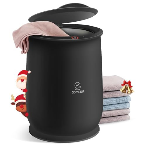 Comfier Hot Towel Warmers for Bathroom, Gifts for Dad,Him,Her, Large Towel Warmer, Heat Towels in 10 Minutes, Blanket Warmers for Home, Auto Shut Off, Bathrobes, Baby Blanket(Black) | Amazon (US)