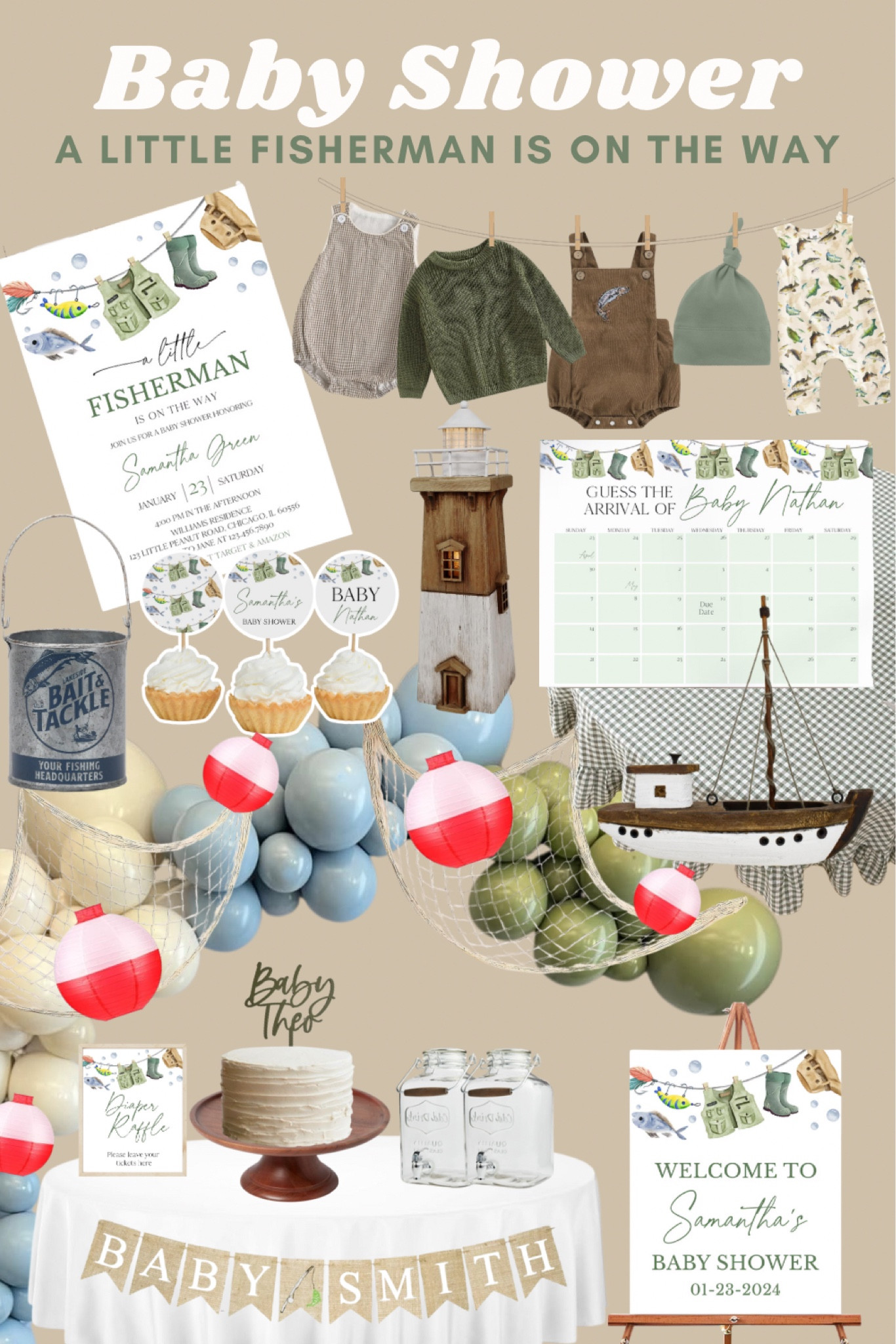A Little Fisherman is on the Way Baby Shower Decor #summerbabyshower #fishingbabyshower #babyshowerideas

#LTKBaby #LTKBump