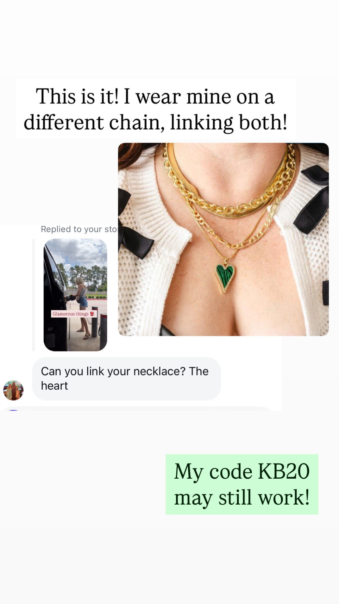 Heart necklace 
20% off KB20