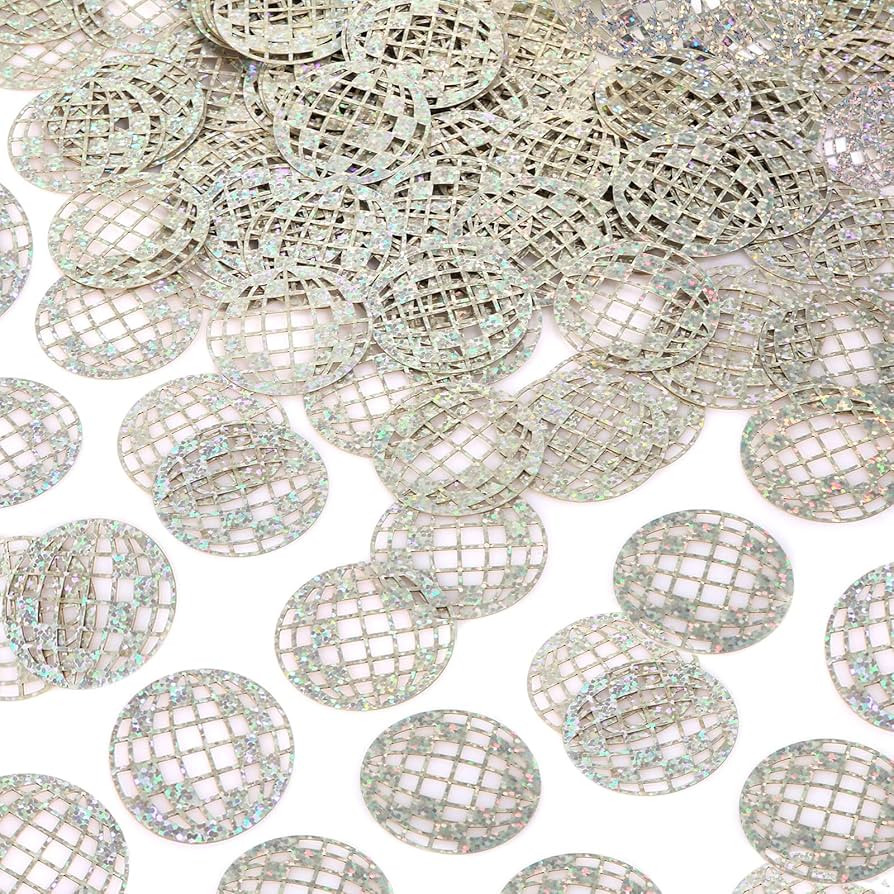 100pcs Glitter Disco Ball Table Confetti, Disco Theme Party Confetti for Bachelorette Party Table... | Amazon (US)