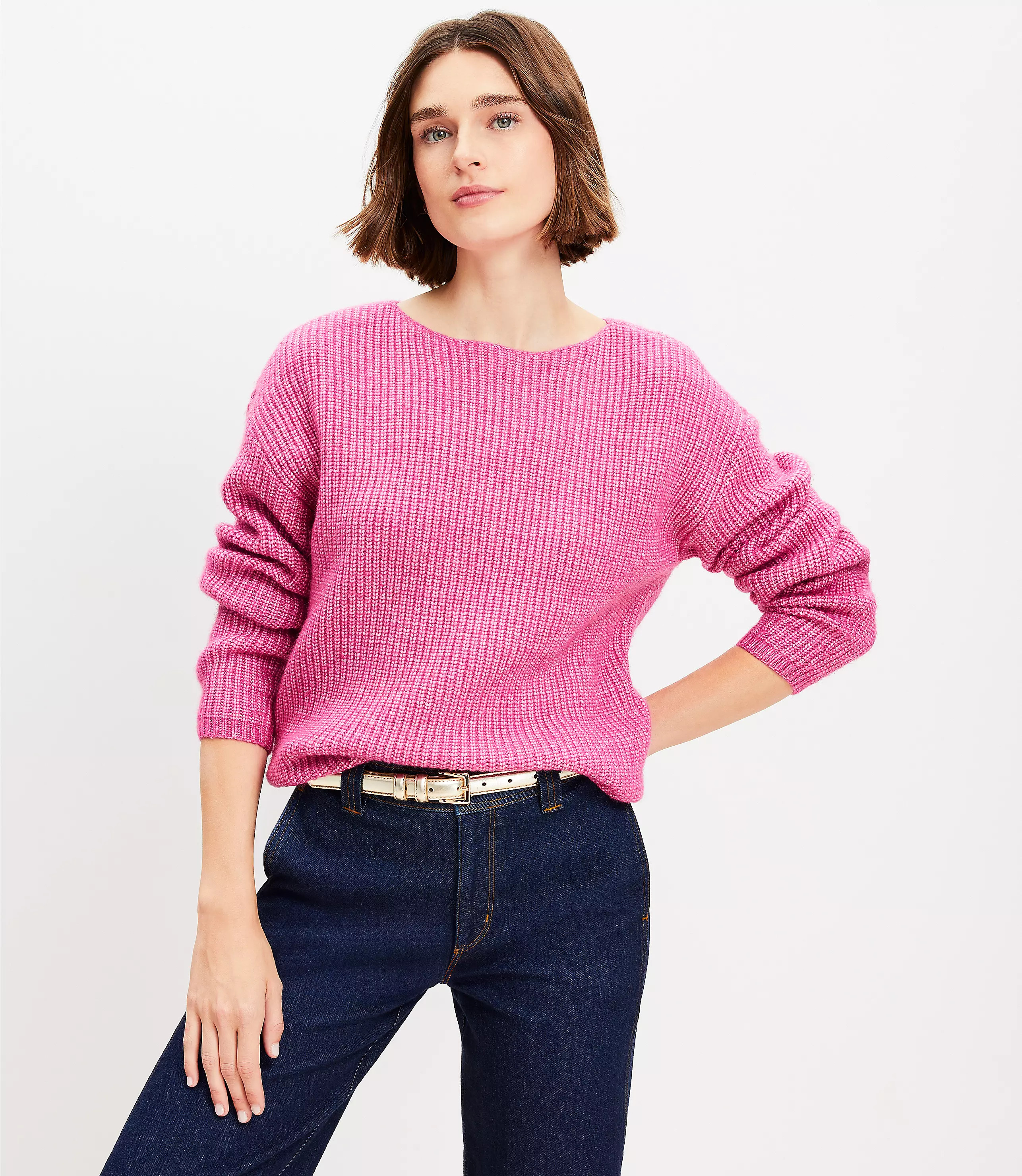 Ribbed Boatneck Sweater | LOFT