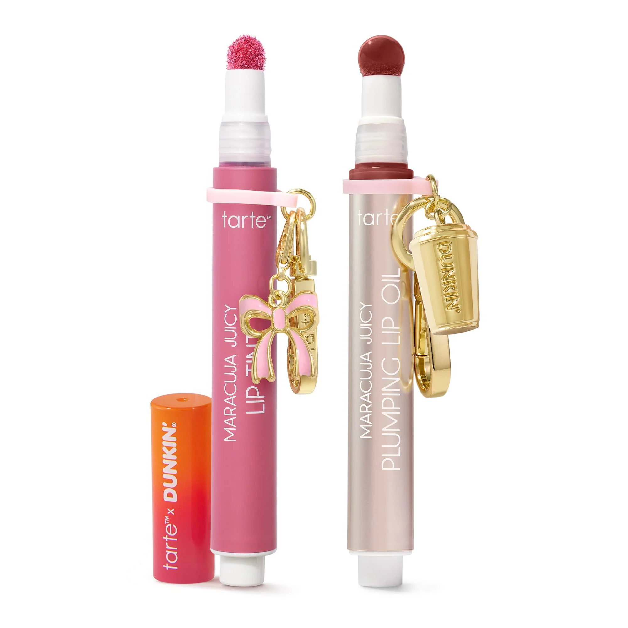 tarte x Dunkin' maracuja juicy lip tint & plumping oil duo + FREE charm | tarte cosmetics (Global)