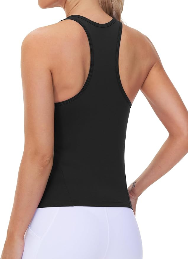 THE GYM PEOPLE Racerback Workout Tank Tops for Women Slim Fit Sleeveless Basic Athletic Running Y... | Amazon (US)