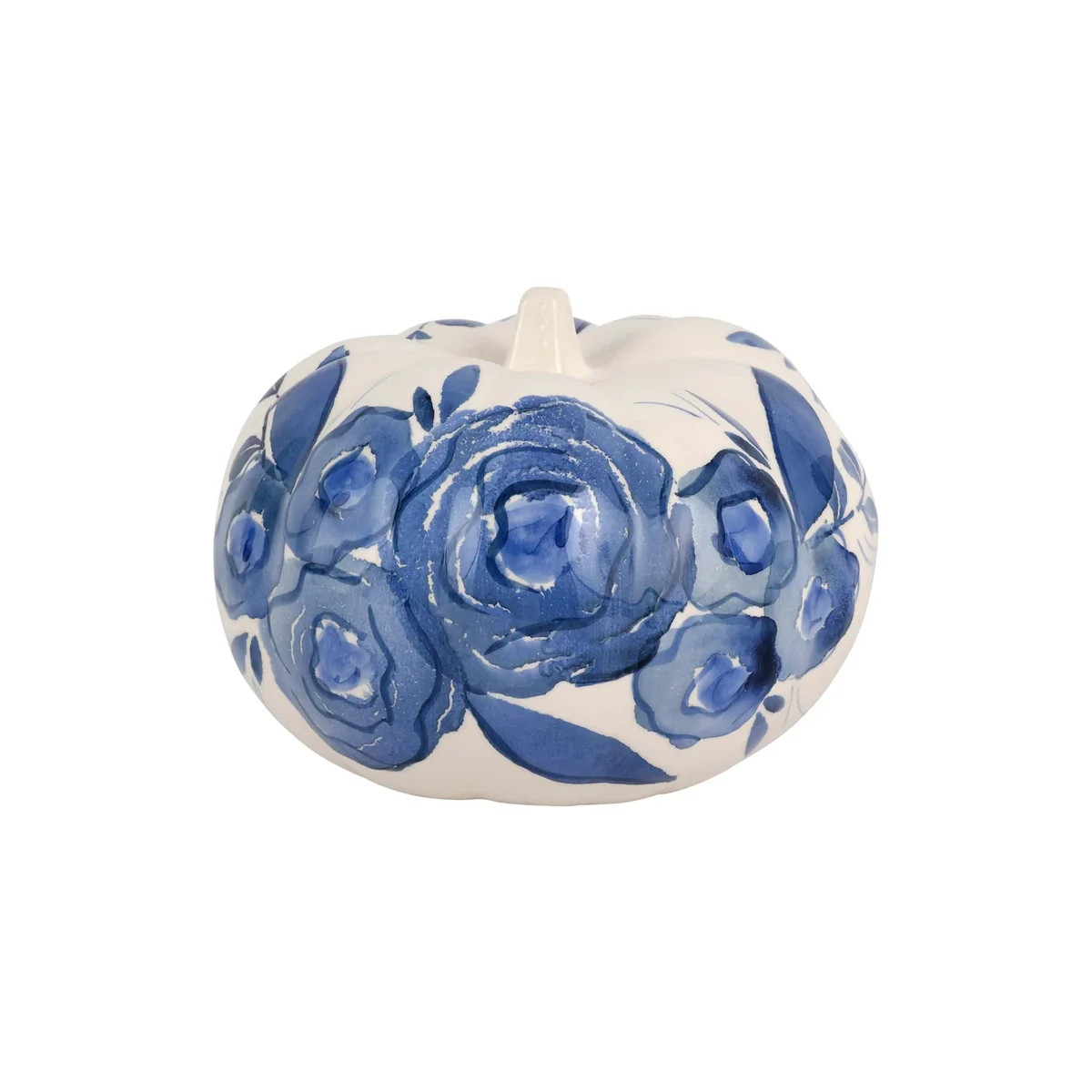 Blue Camellia Small Figural Pumpkin | VIETRI