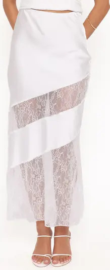 Petal & Pup Winona Lace & Satin Maxi Skirt | Nordstrom | Nordstrom