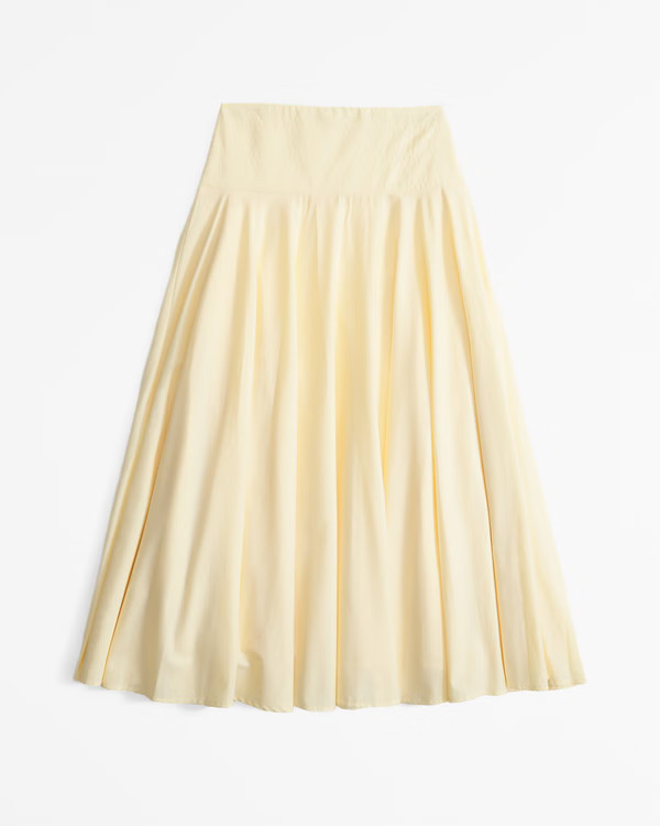 Women's Mid Rise Drop-Waist Maxi Skirt | Women's Bottoms | Abercrombie.com | Abercrombie & Fitch (US)