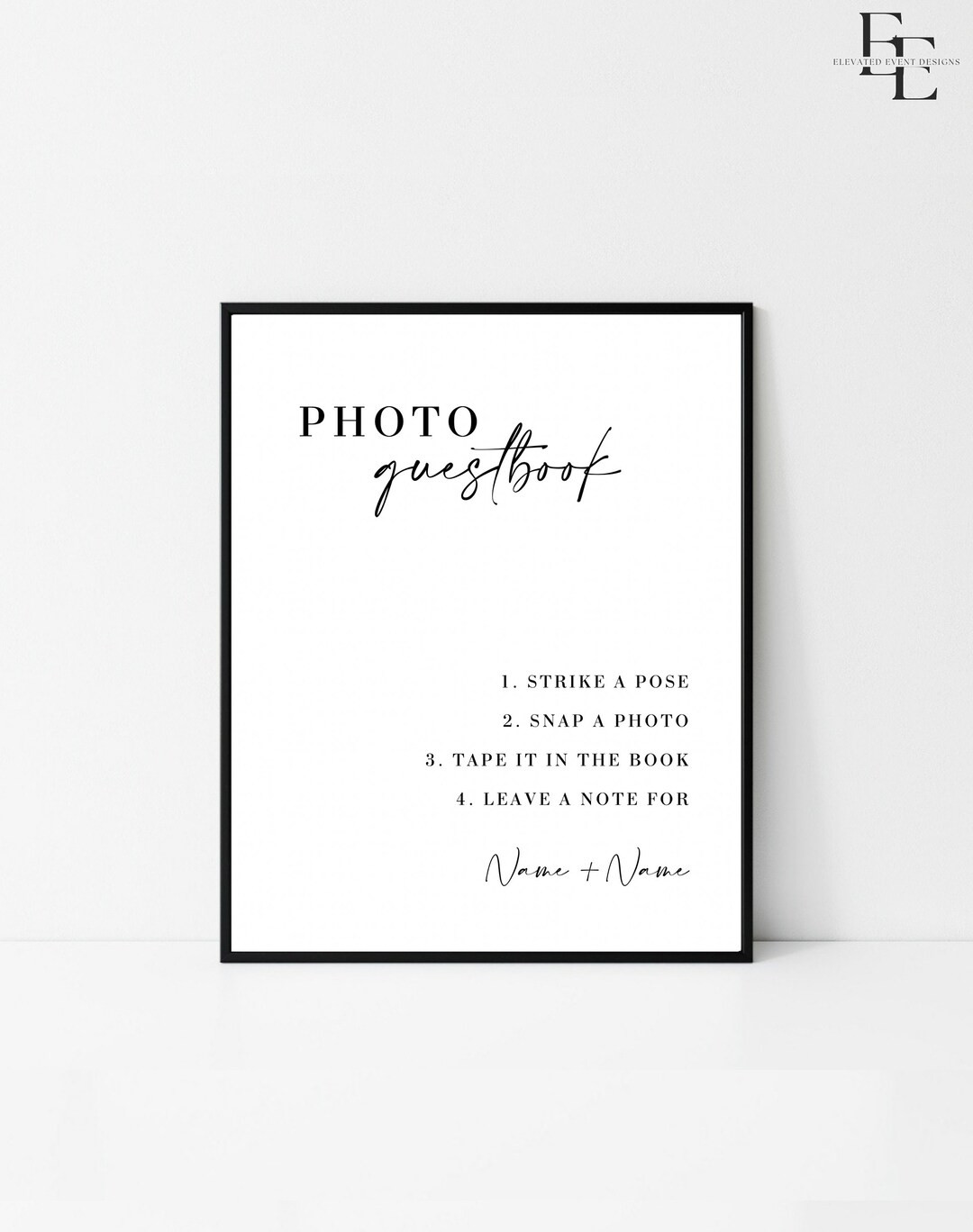 Wedding Photo Guestbook Sign  Modern Photobooth Guest Book - Etsy | Etsy (US)