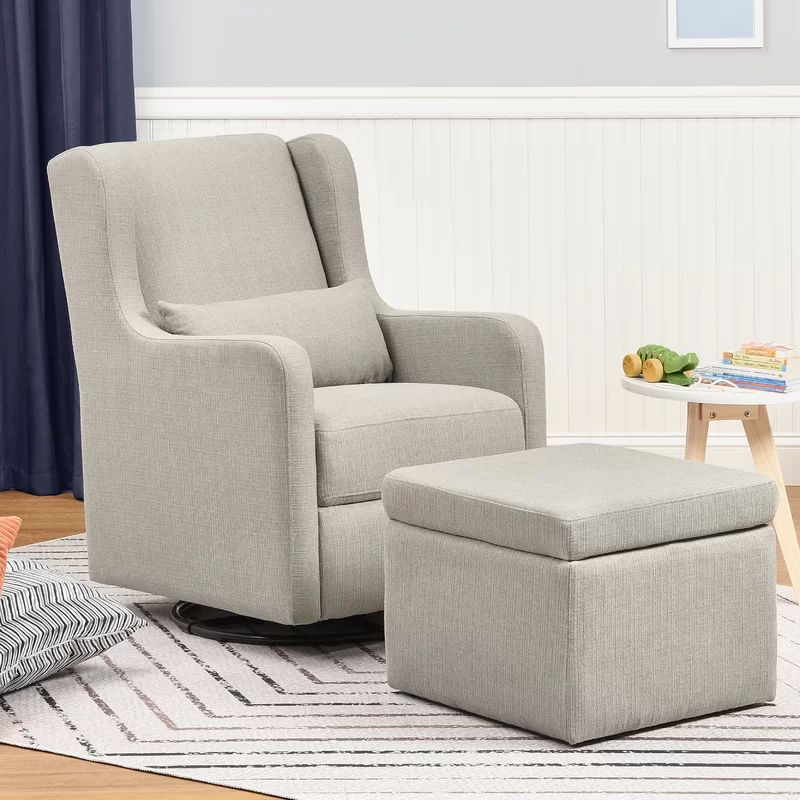 Adrian Swivel Glider with Storage Ottoman | Wayfair North America