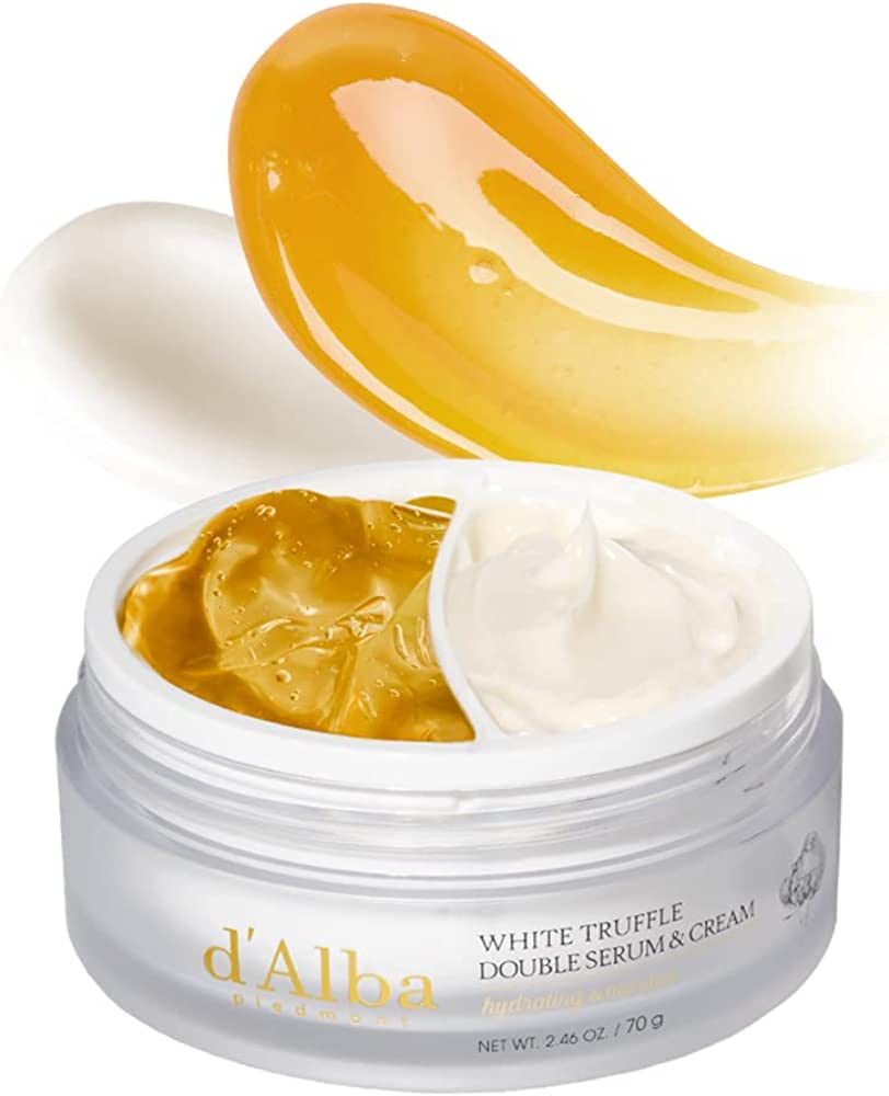 d'Alba Italian White Truffle Double Serum & Cream, Vegan Skincare, 2-in-1 Customizable Hydrating ... | Amazon (US)