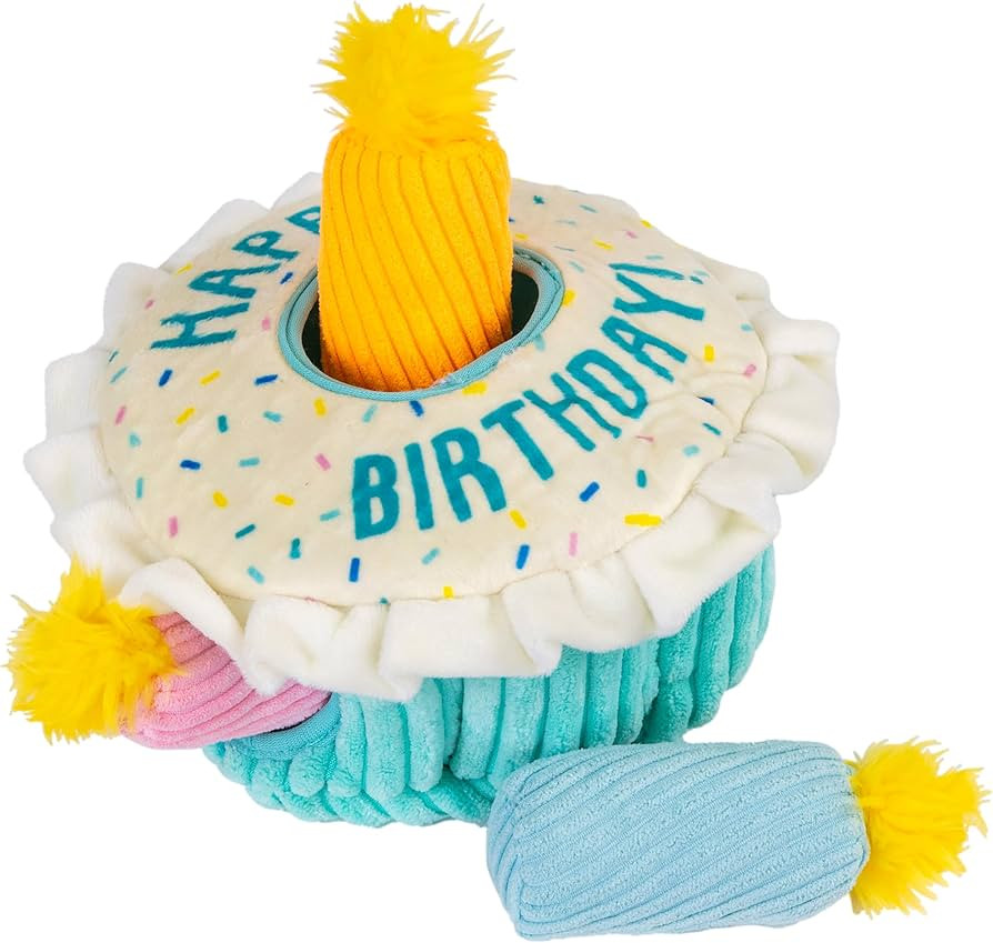 Outward Hound Hide A Birthday Cake, Plush Puzzle Birthday Themed Dog Toy | Amazon (US)