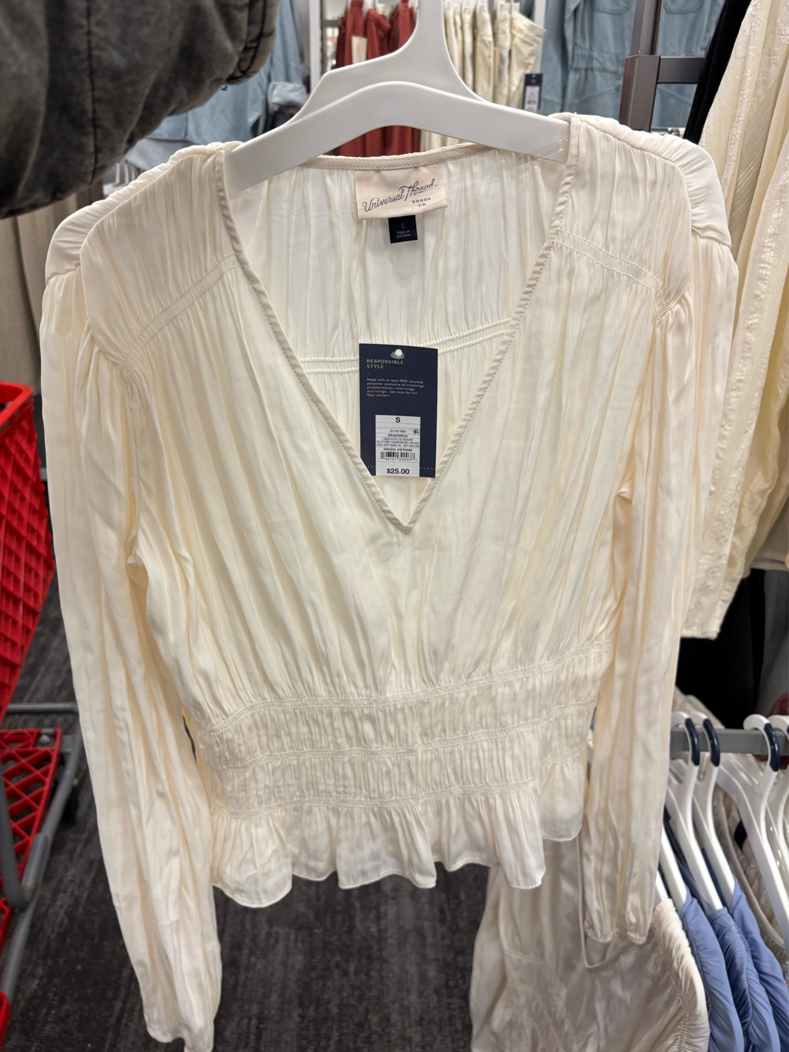 Cute frilly cream top! Target dupe for 12th tribe or free people!

#LTKStyleTip #LTKU #LTKFindsUnder50